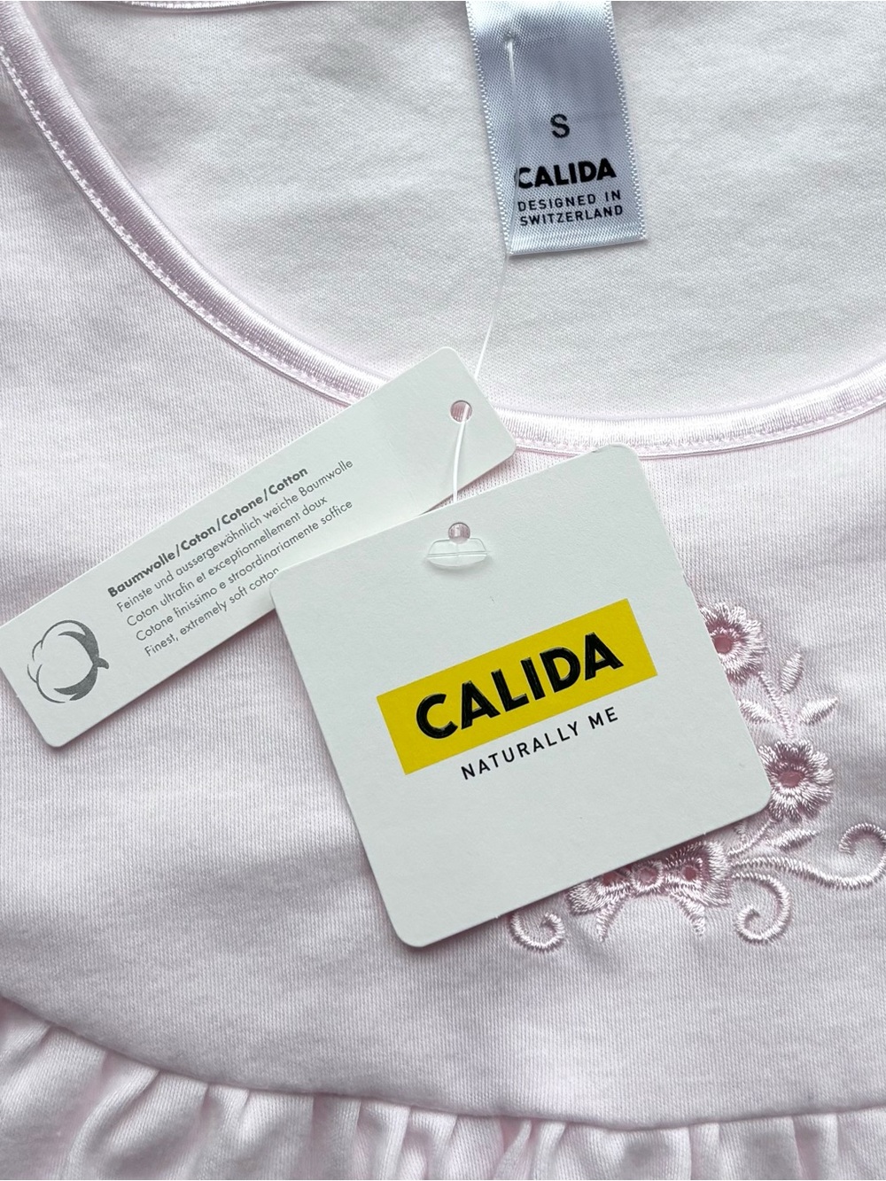 Calida Pink Cotton Nightgown Cottagecore S - Picture 4 of 7